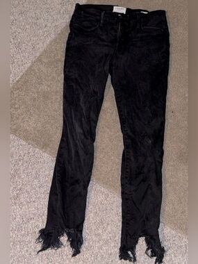 Frame Denim Le High Skinny Jeans Black Size 30